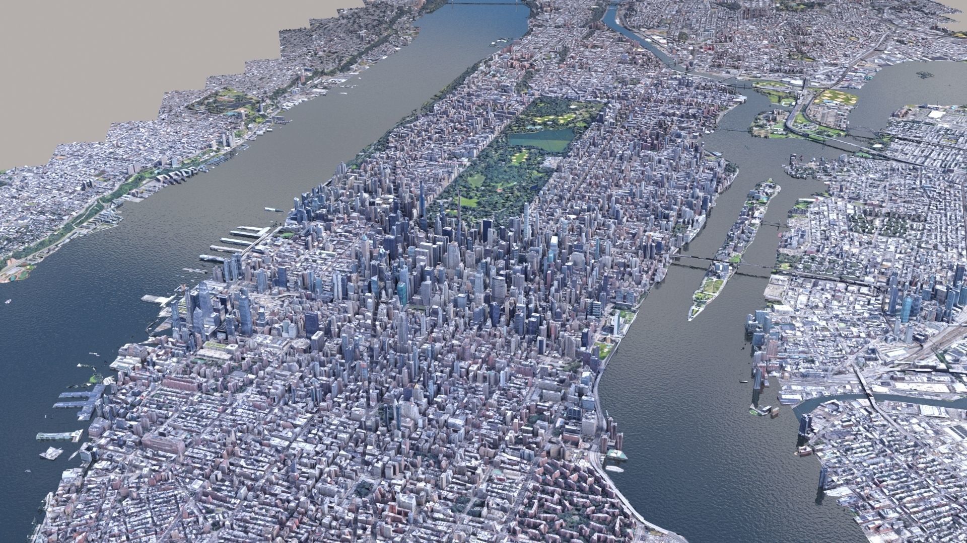 Manhattan low-poly version Year 2022 3D model_11