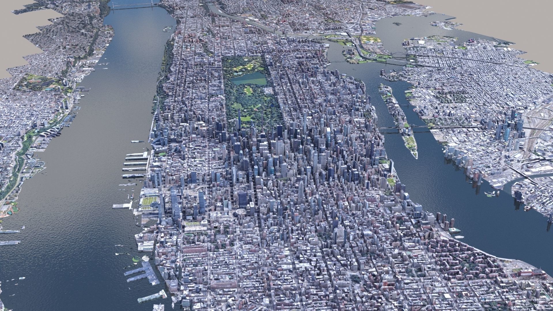 Manhattan low-poly version Year 2022 3D model_10