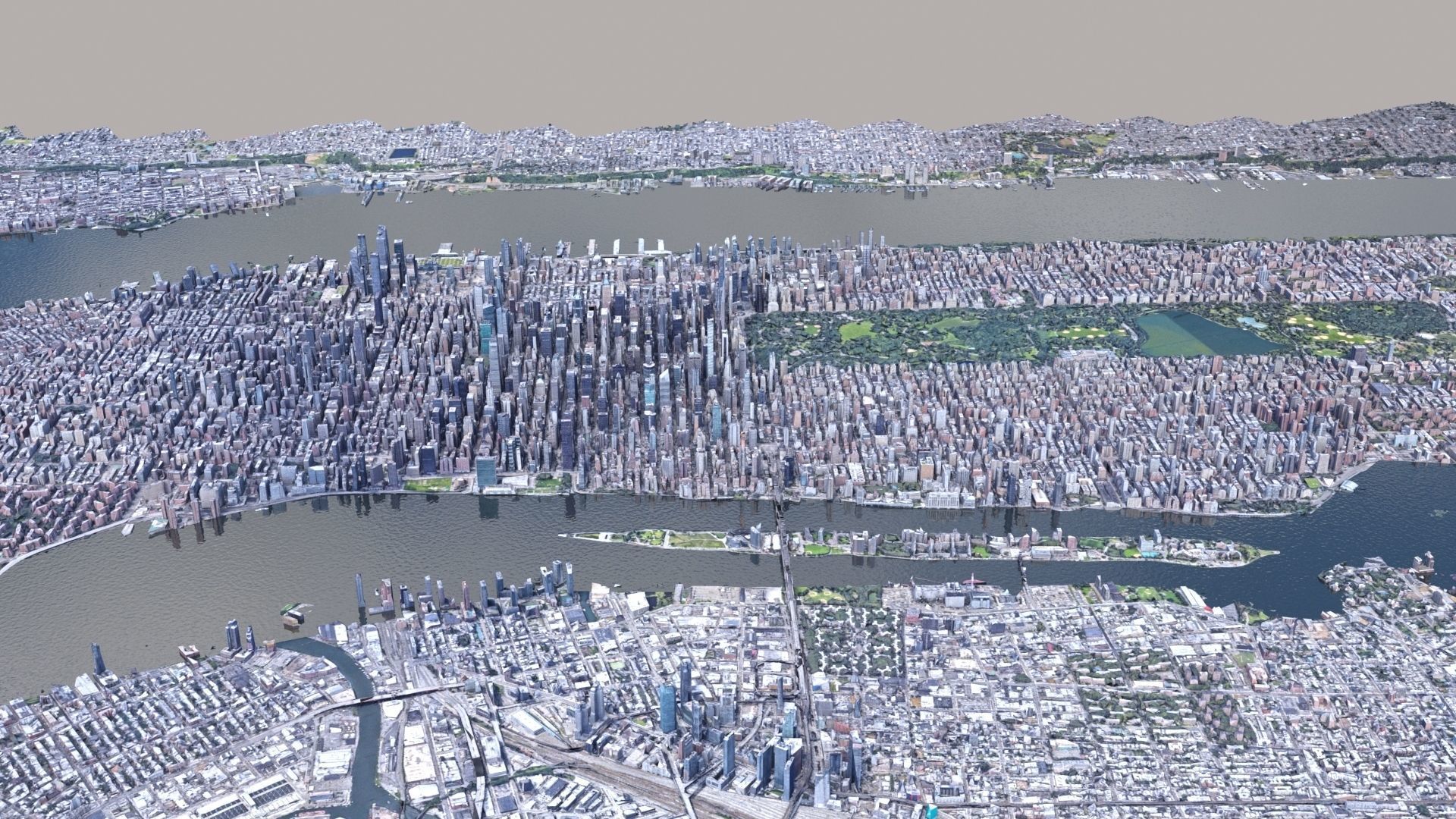 Manhattan low-poly version Year 2022 3D model_59