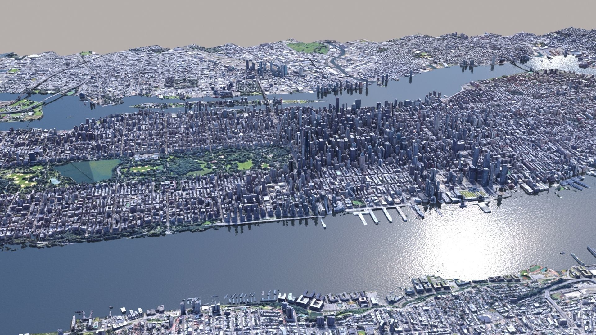 Manhattan low-poly version Year 2022 3D model_26