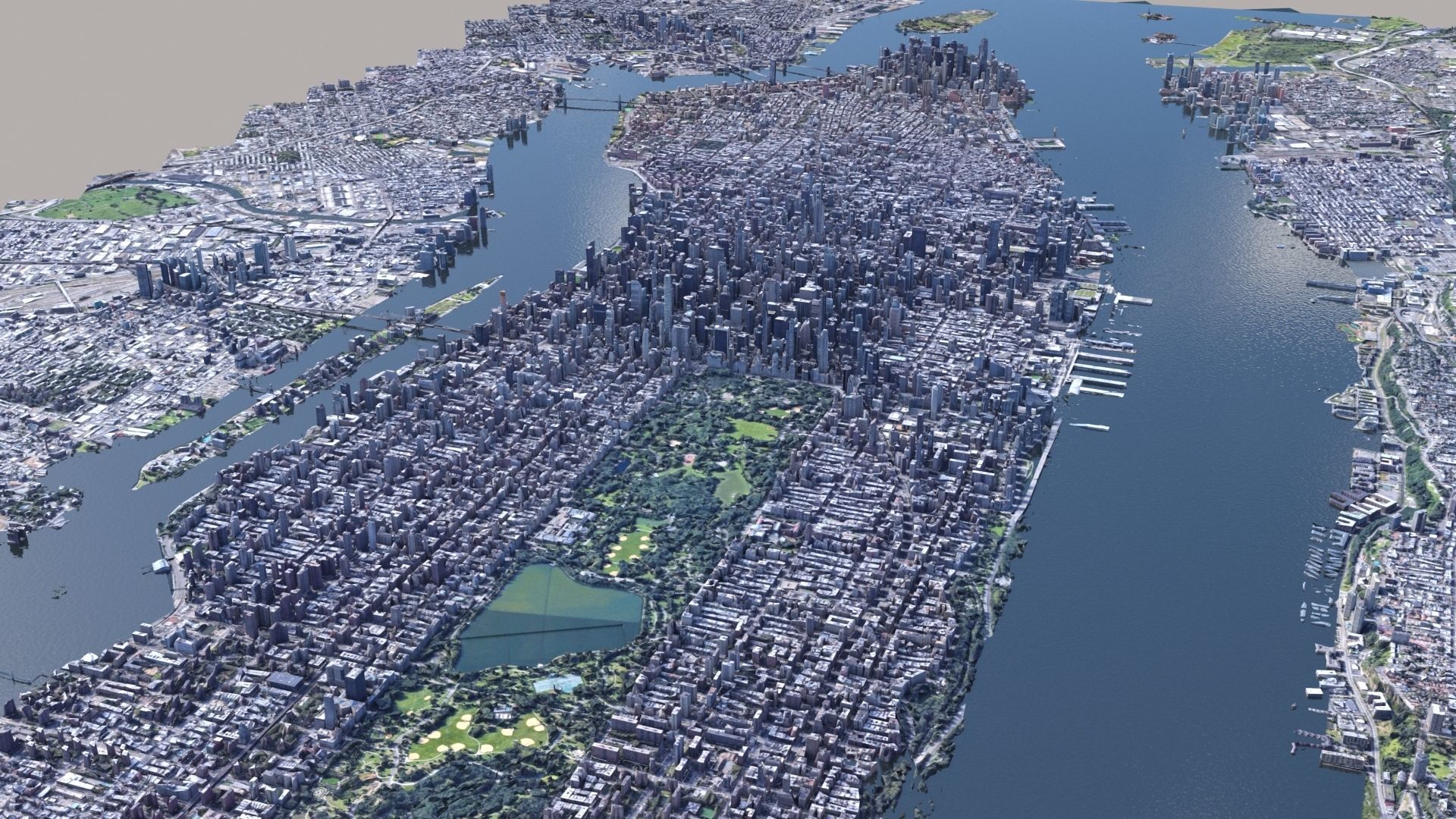 Manhattan low-poly version Year 2022 3D model_37