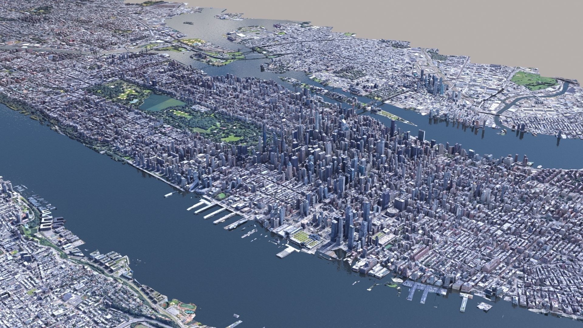 Manhattan low-poly version Year 2022 3D model_17