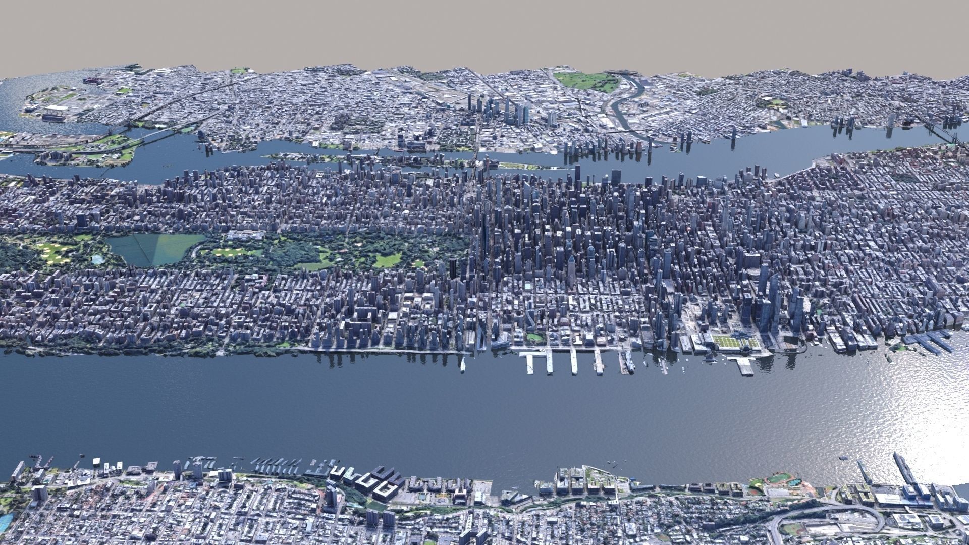 Manhattan low-poly version Year 2022 3D model_23