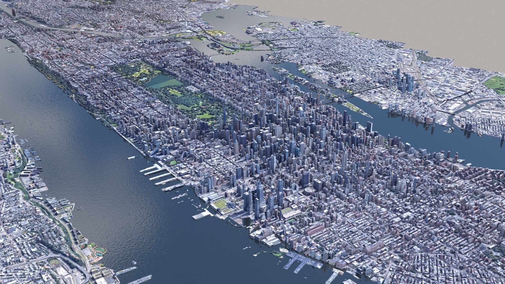 Manhattan low-poly version Year 2022 3D model_21