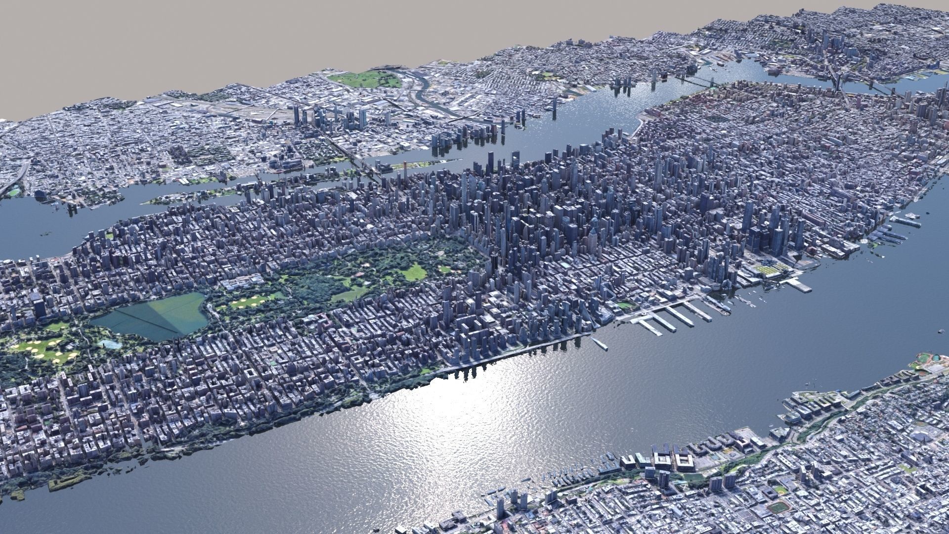 Manhattan low-poly version Year 2022 3D model_34