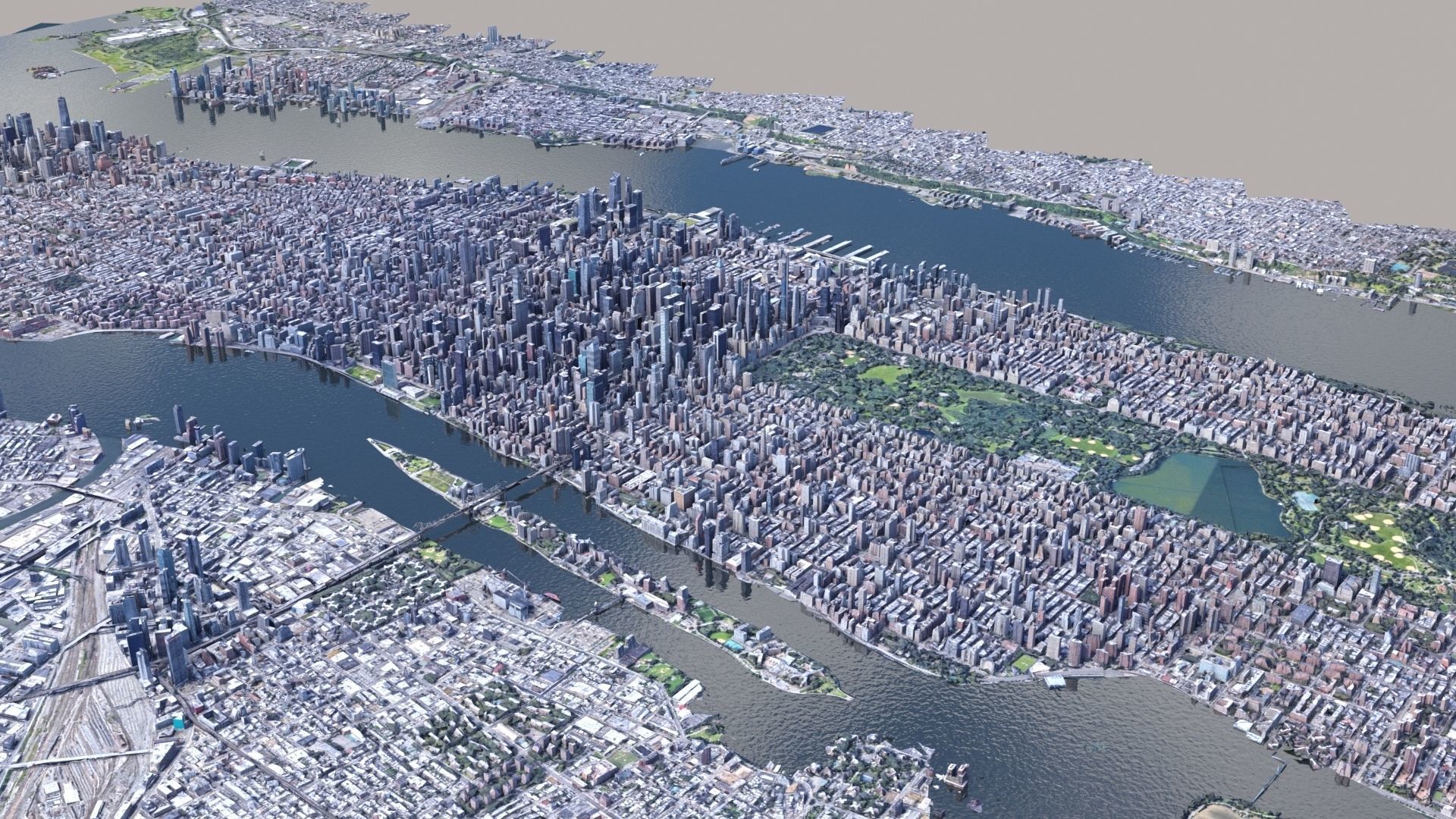 Manhattan low-poly version Year 2022 3D model_52