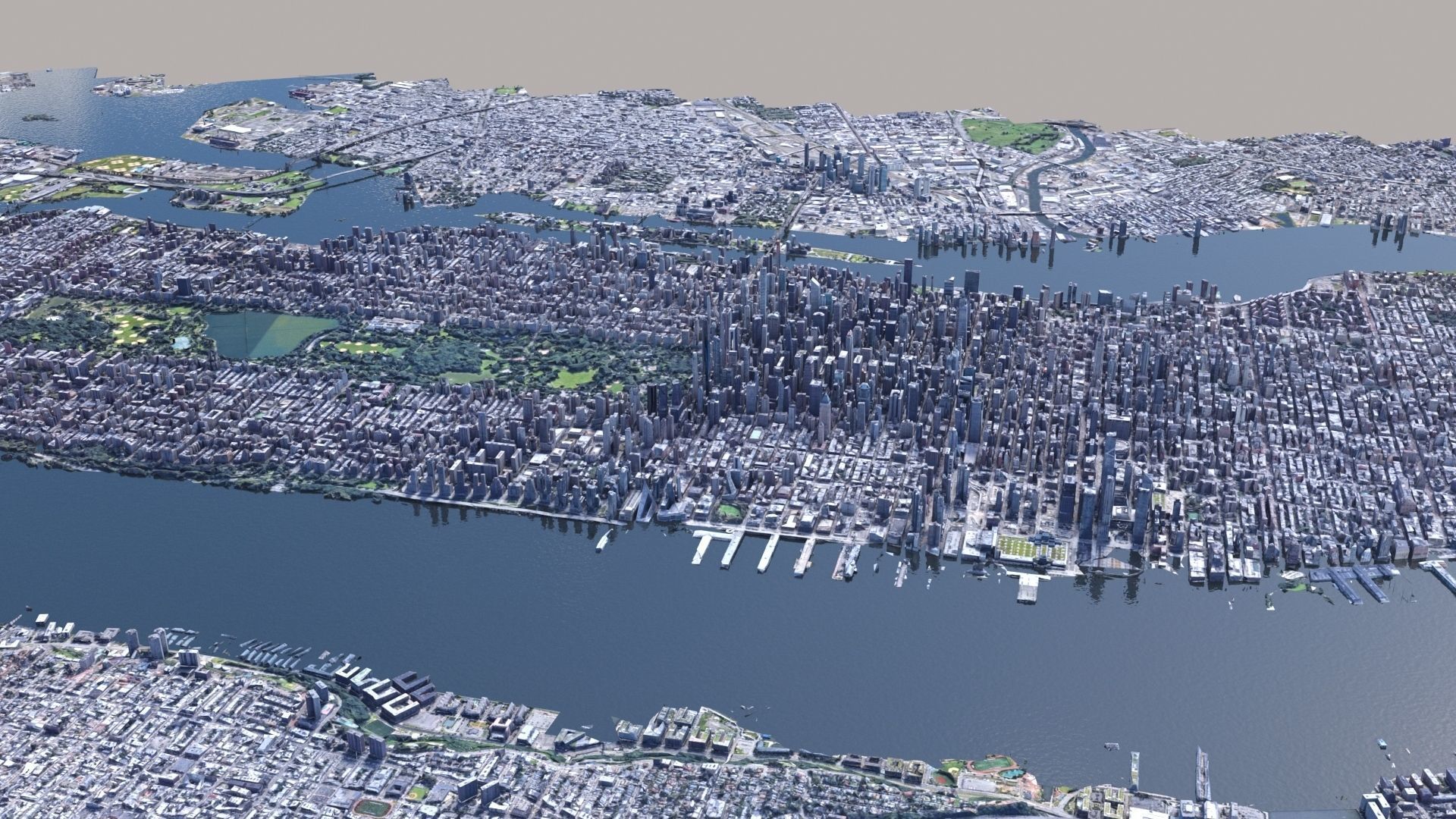 Manhattan low-poly version Year 2022 3D model_27