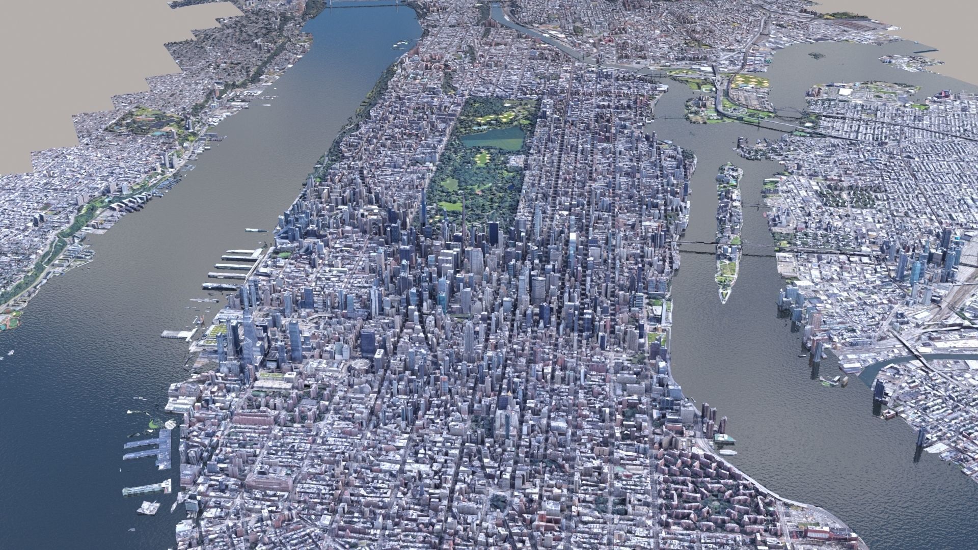 Manhattan low-poly version Year 2022 3D model_14
