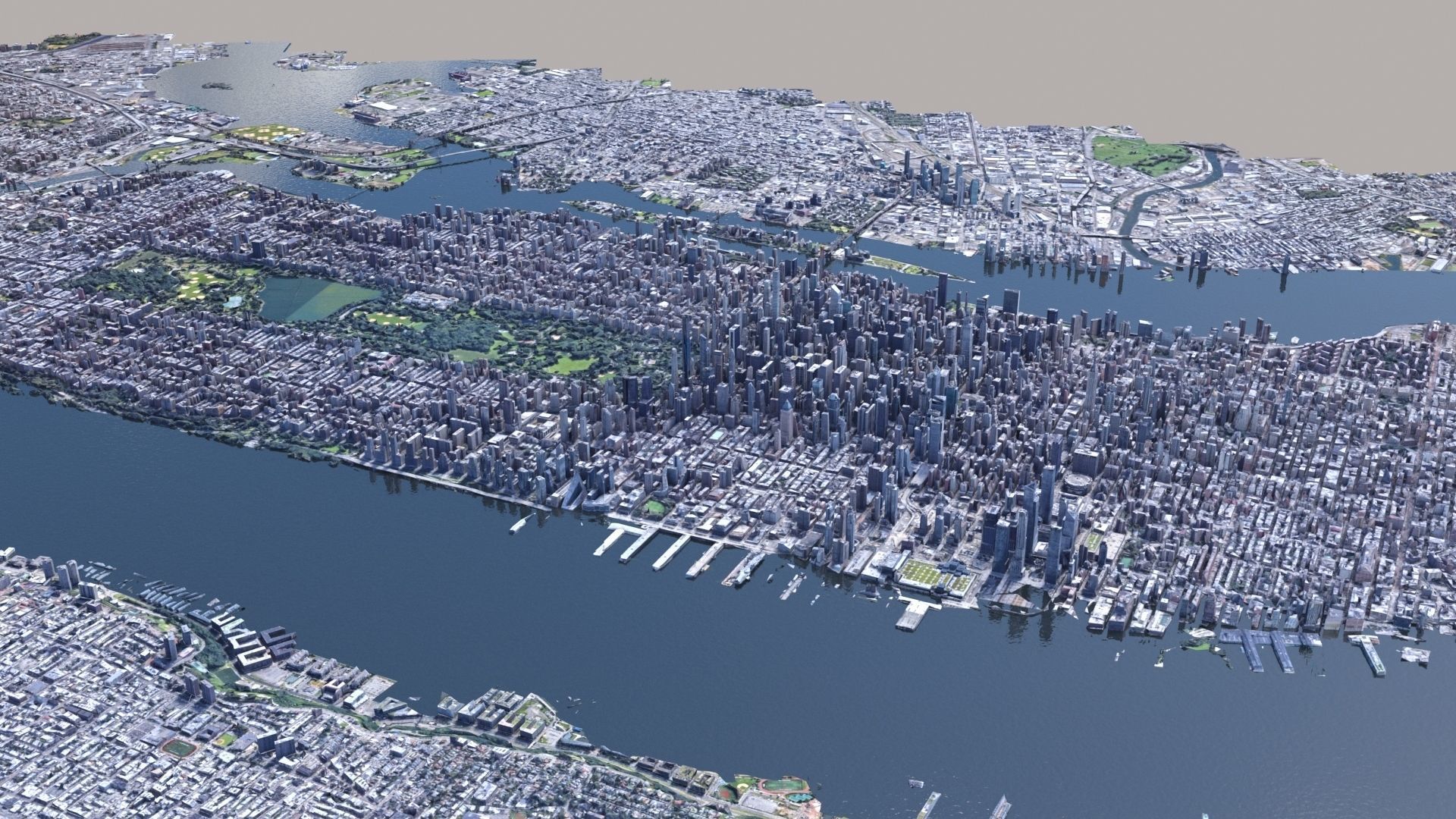 Manhattan low-poly version Year 2022 3D model_28