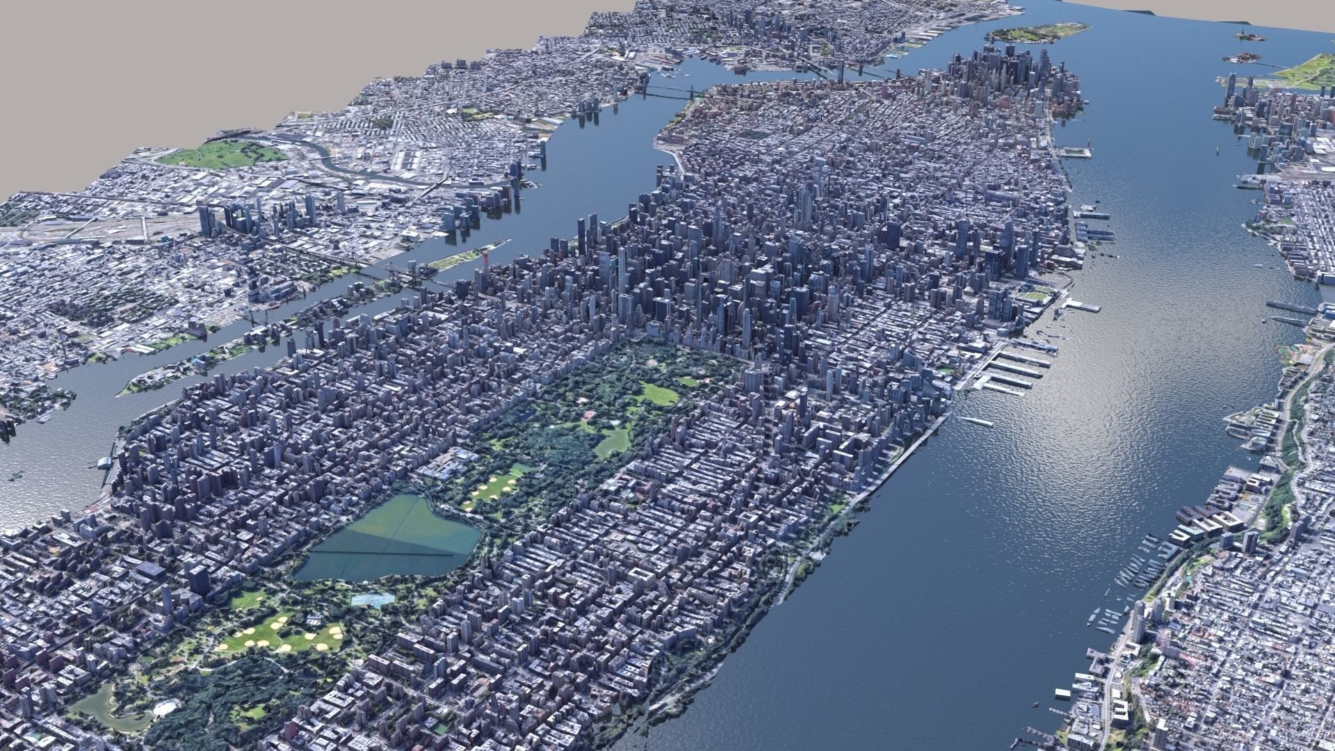 Manhattan low-poly version Year 2022 3D model_38