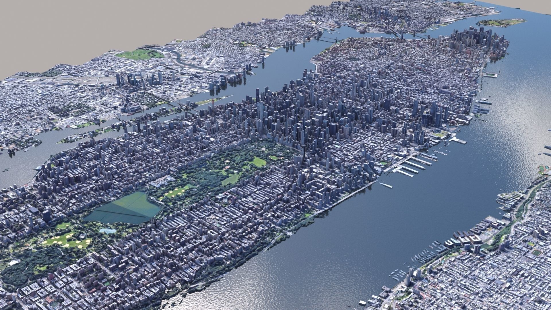 Manhattan low-poly version Year 2022 3D model_35