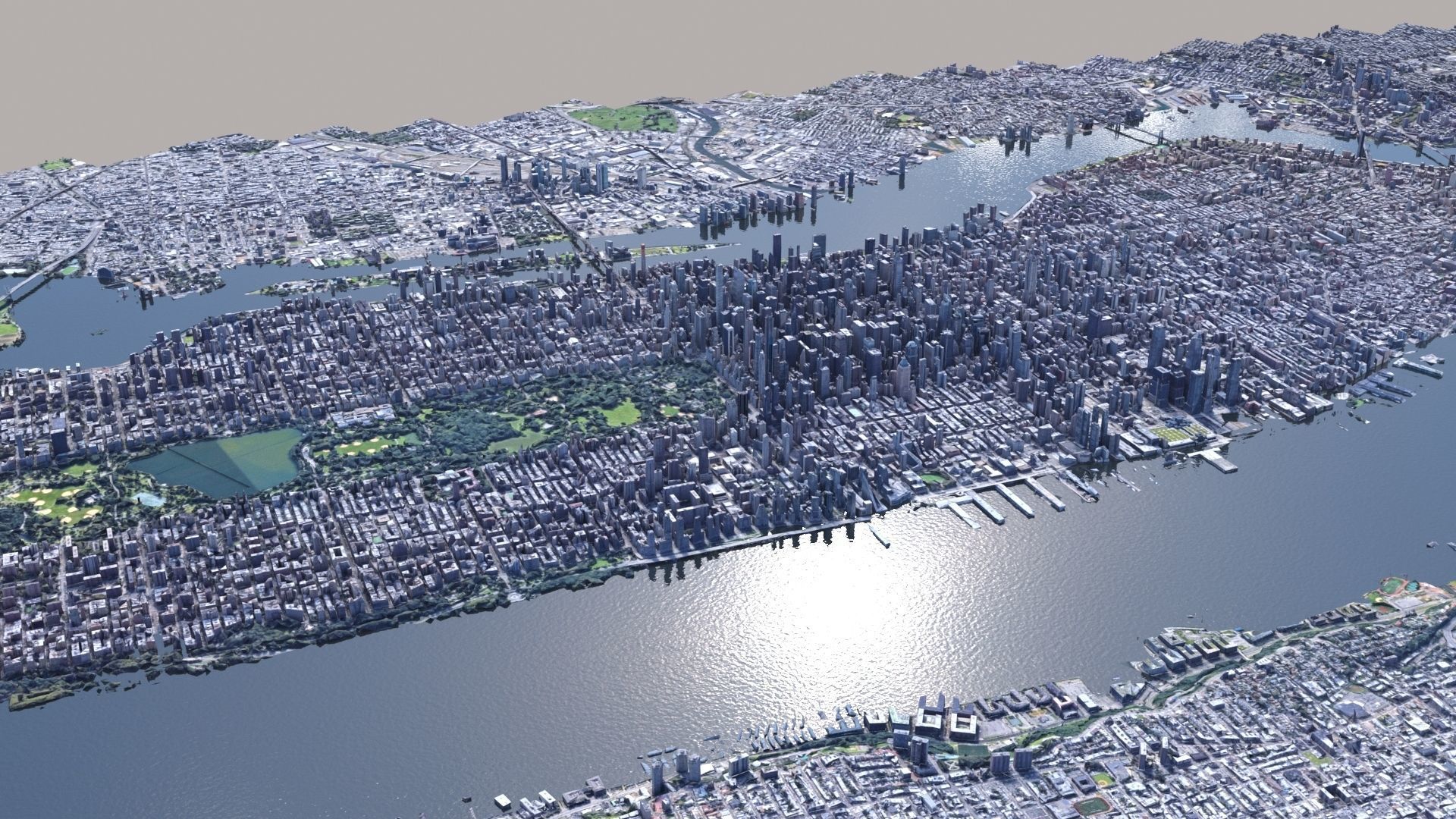 Manhattan low-poly version Year 2022 3D model_31