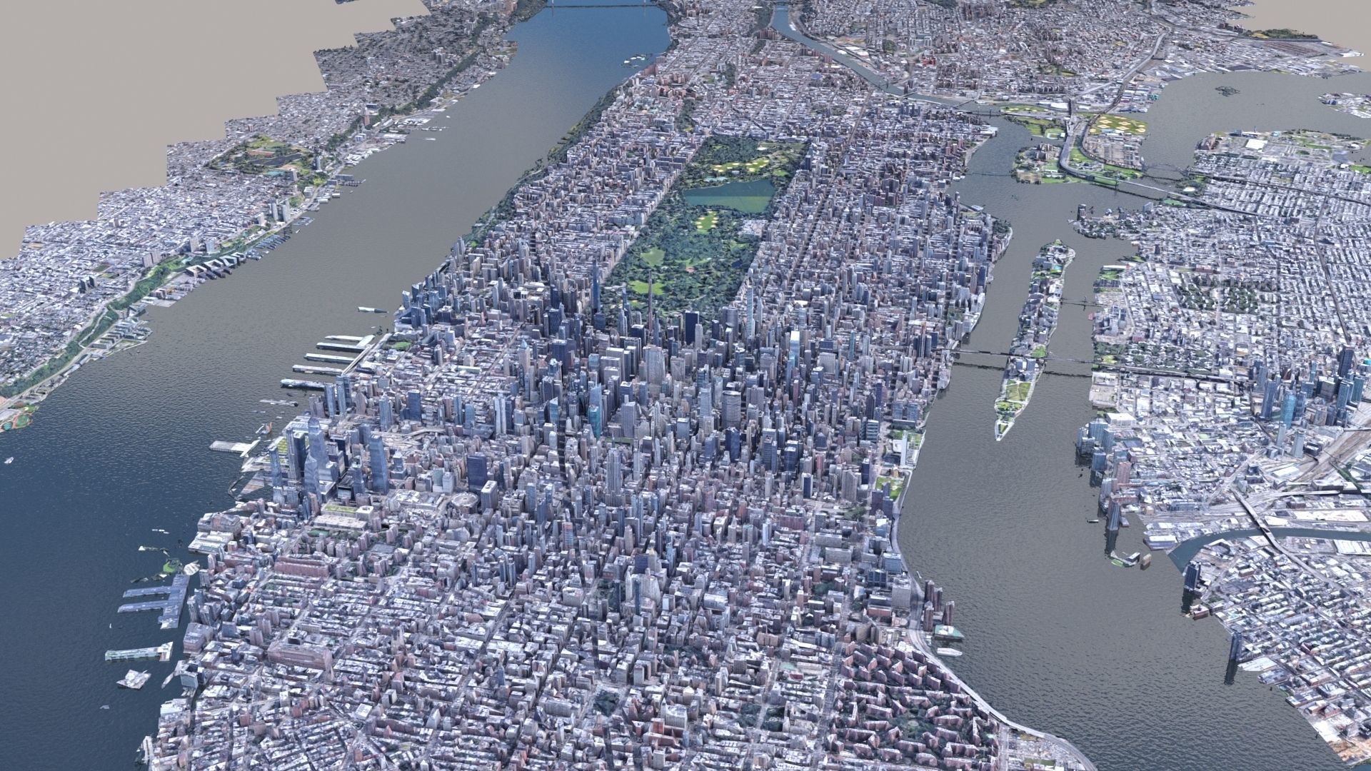 Manhattan low-poly version Year 2022 3D model_8
