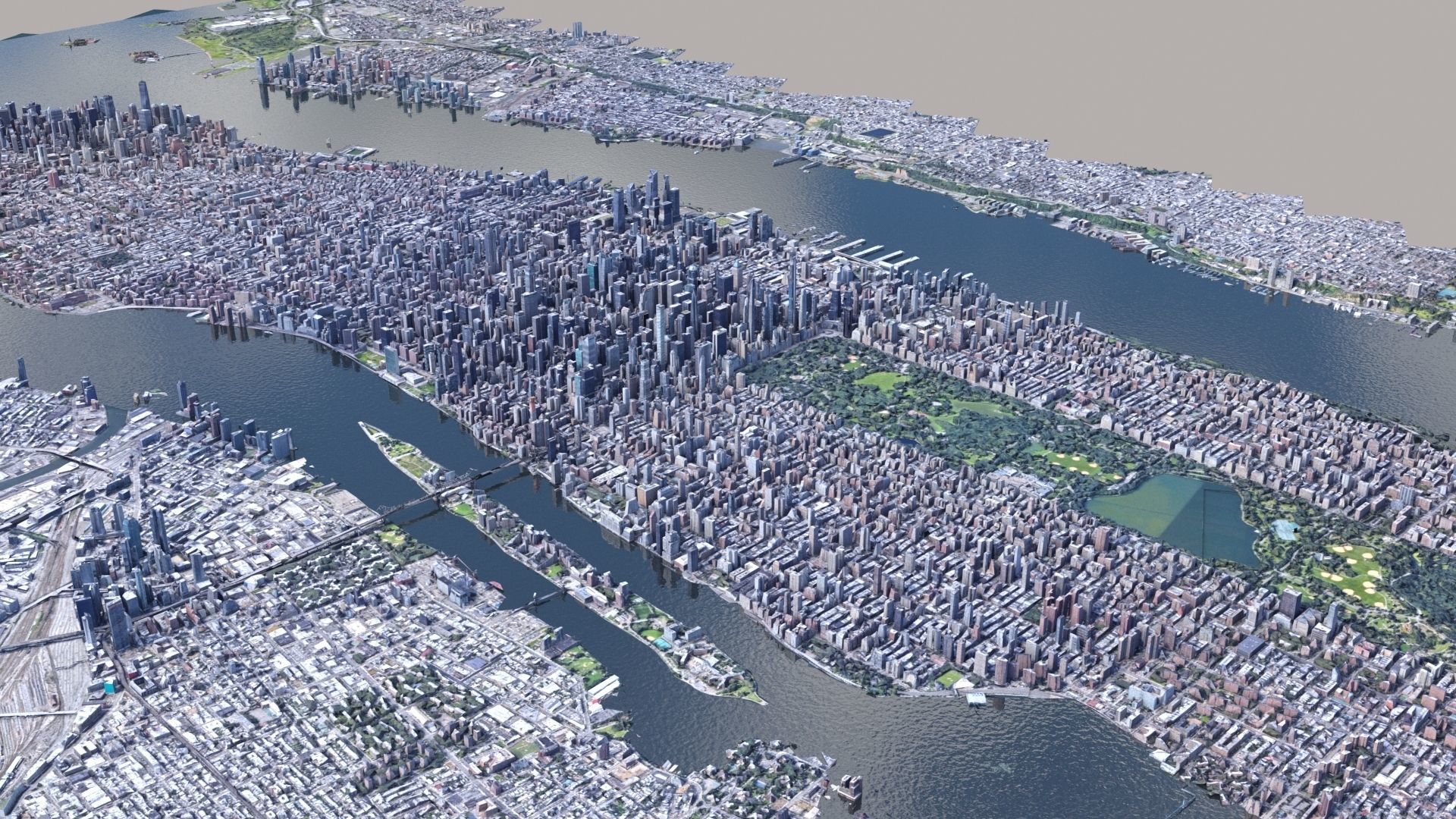 Manhattan low-poly version Year 2022 3D model_50