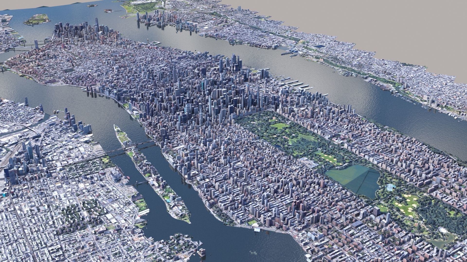 Manhattan low-poly version Year 2022 3D model_43