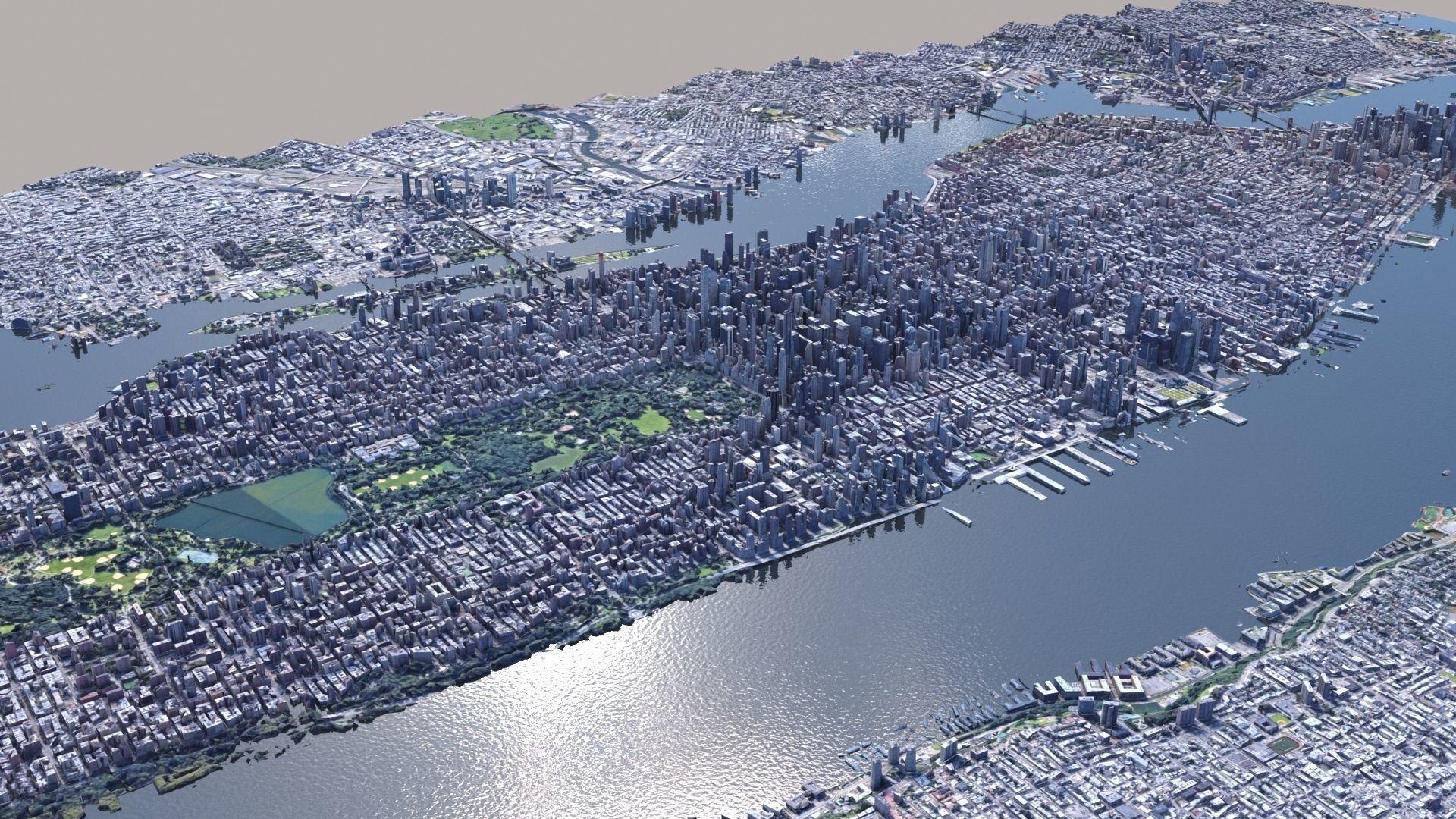 Manhattan low-poly version Year 2022 3D model_33