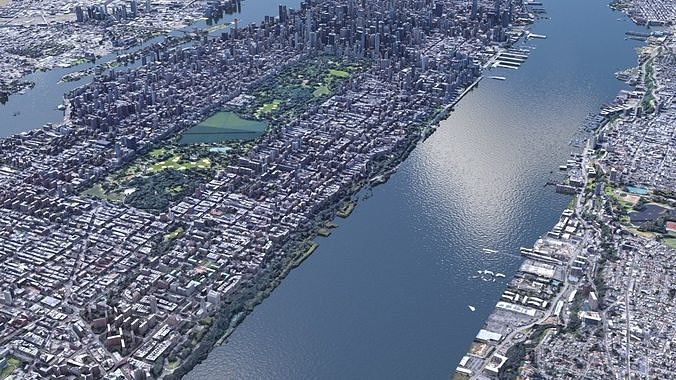 Manhattan low-poly version Year 2022 3D model 4
