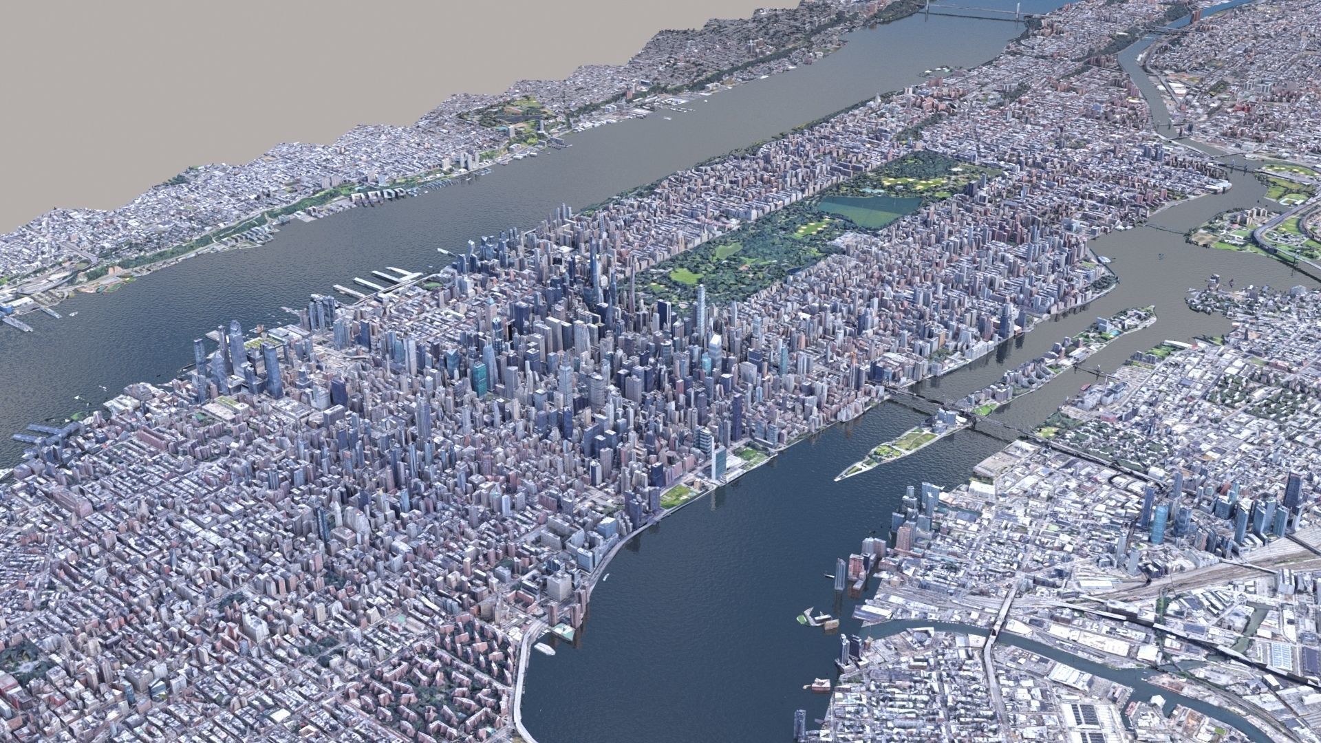 Manhattan low-poly version Year 2022 3D model_66