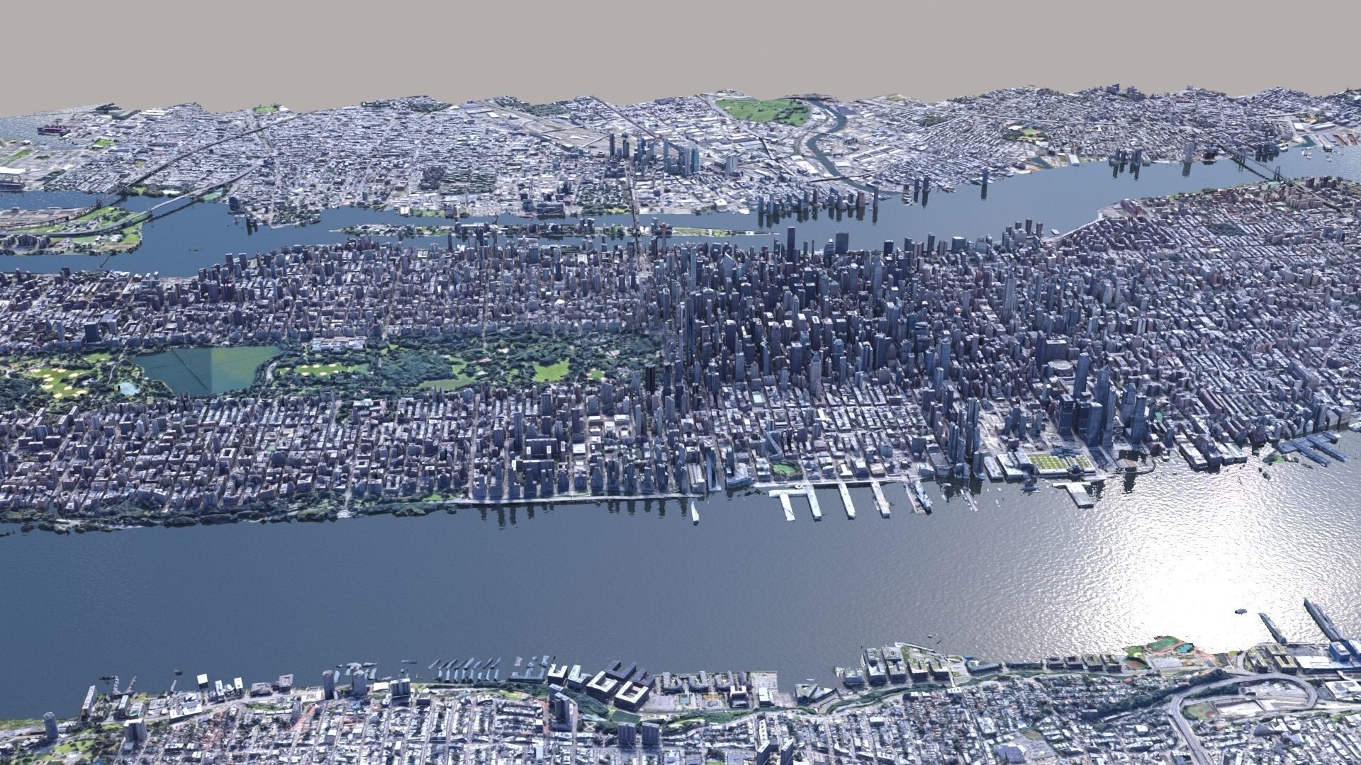 Manhattan low-poly version Year 2022 3D model_30