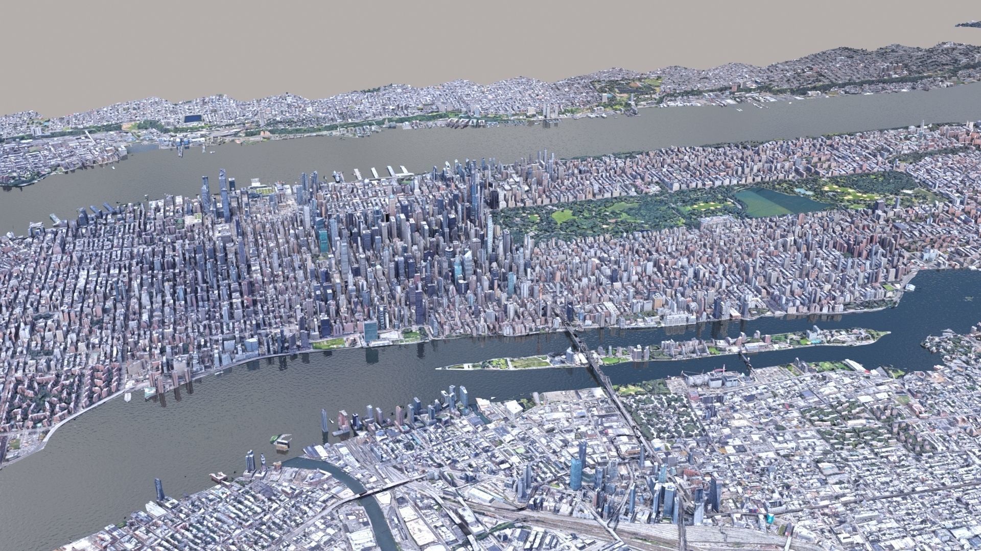Manhattan low-poly version Year 2022 3D model_60