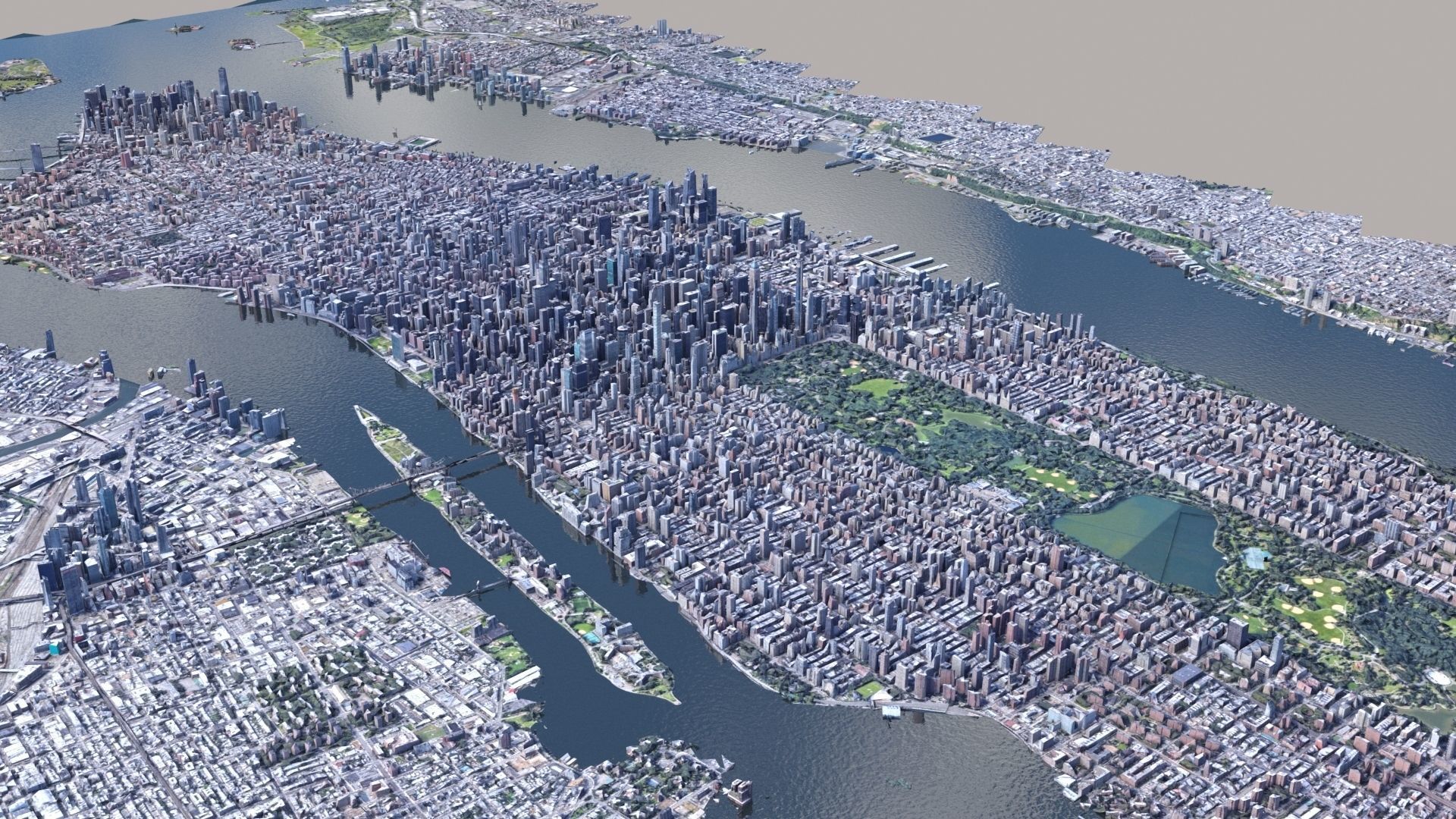 Manhattan low-poly version Year 2022 3D model_46