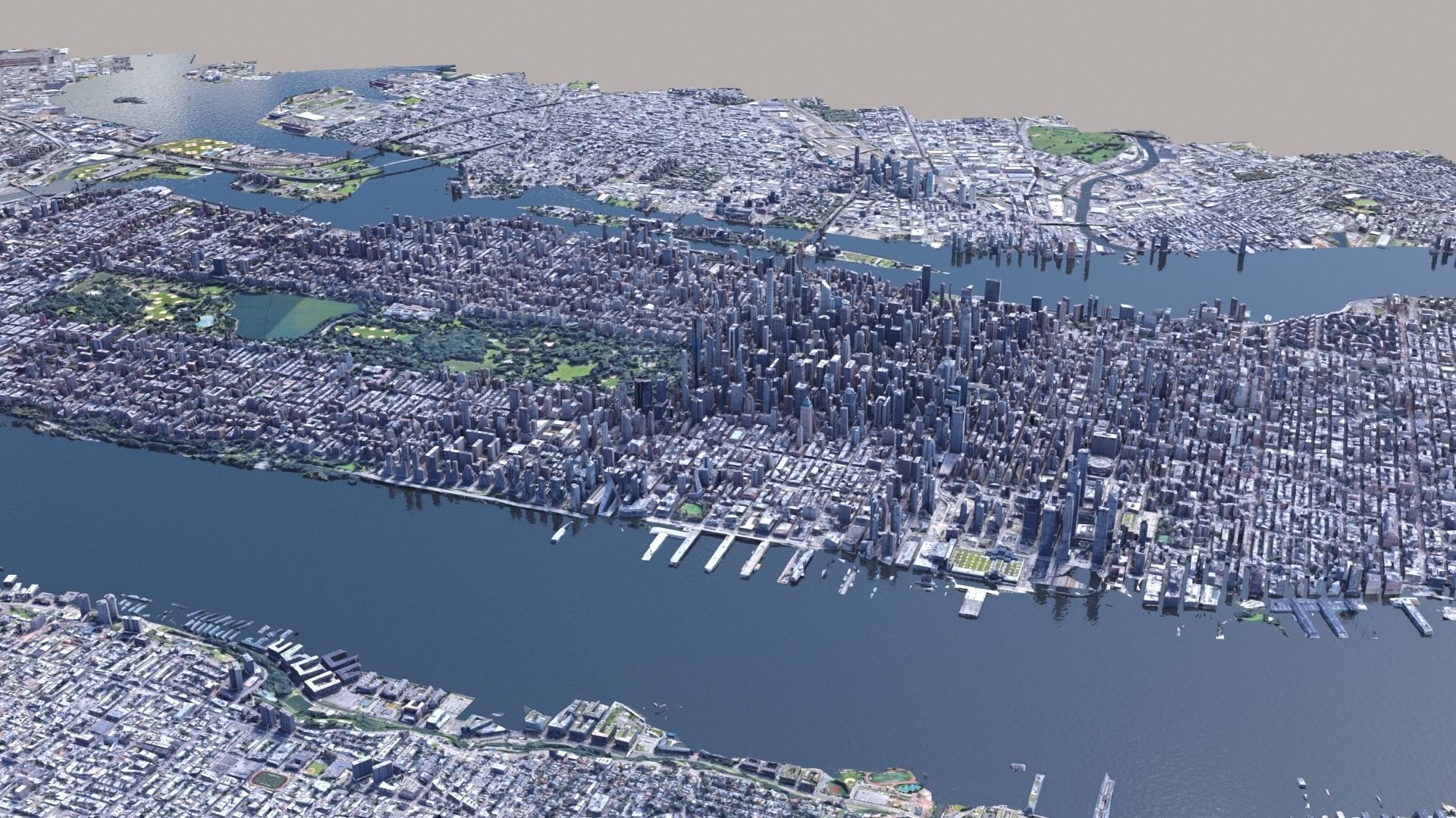Manhattan low-poly version Year 2022 3D model_25
