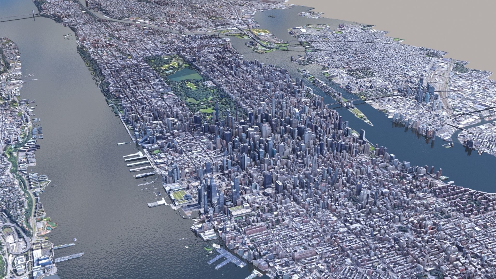 Manhattan low-poly version Year 2022 3D model_16