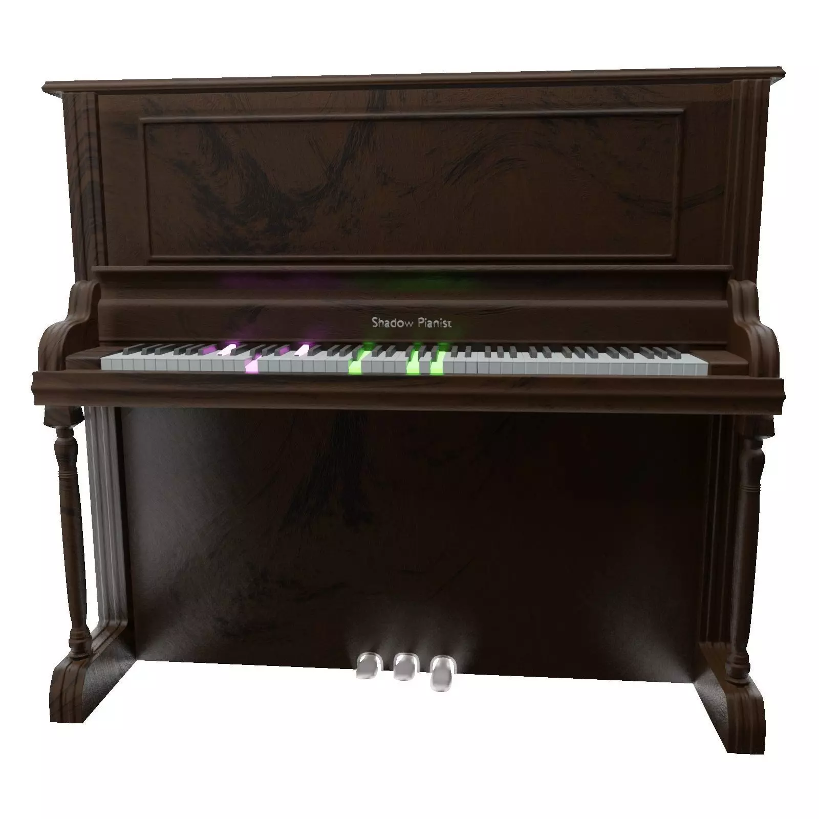Piano with lights 3D model
