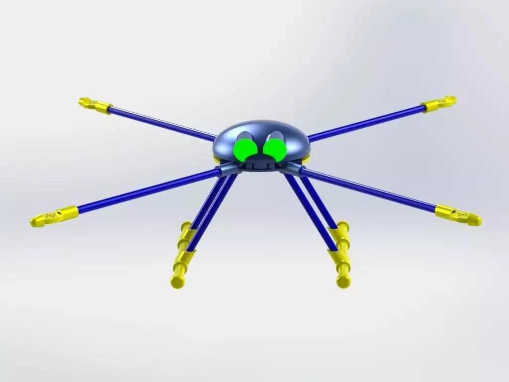 Drone Frame Character Type Quad X  Free 3D print model_0