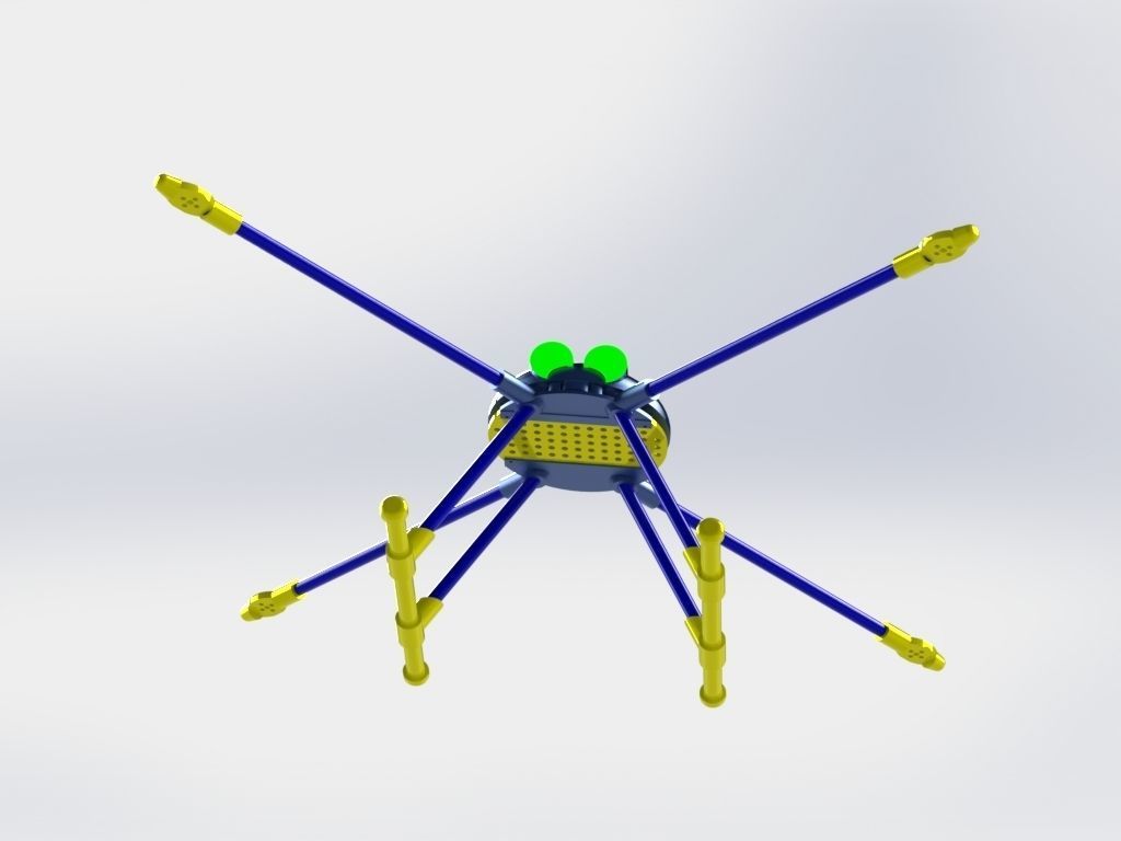 Drone Frame Character Type Quad X  Free 3D print model_2