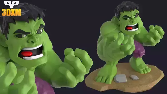 Hulk Chibi for 3D Printing STL