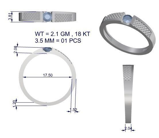 Ring - 7 39 3D print model_3