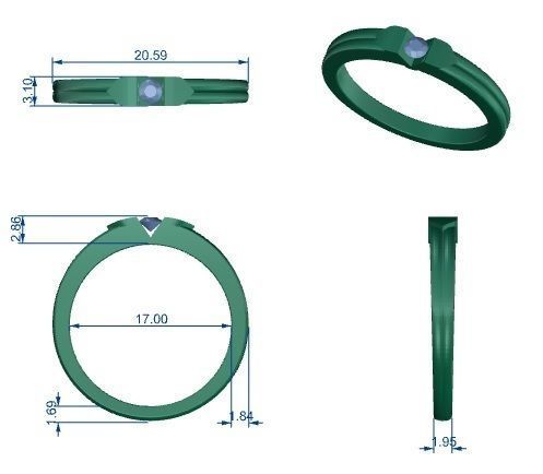 Ring - 263 3D print model_5