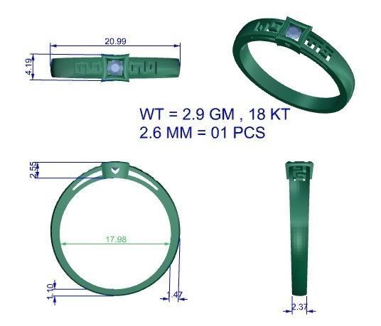 Ring - 259 3D print model_5