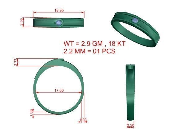 Ring - 245 3D print model_5