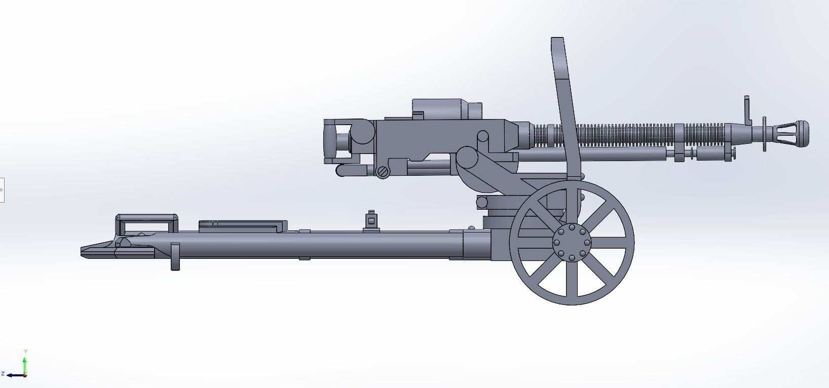 DSHK heavy machine gun 3D print model_2