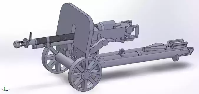 DSHK heavy machine gun 3D print model