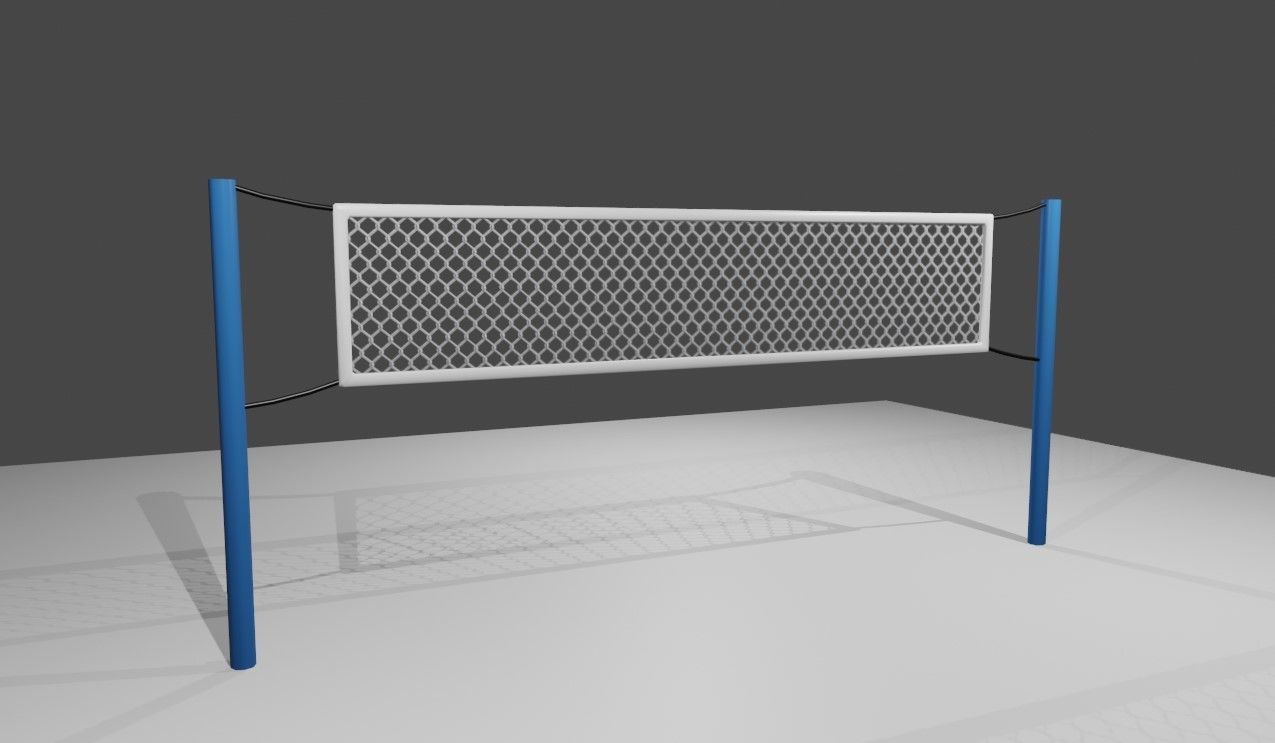 Volleyball Net - Rede de Volei Low-poly 3D model_2