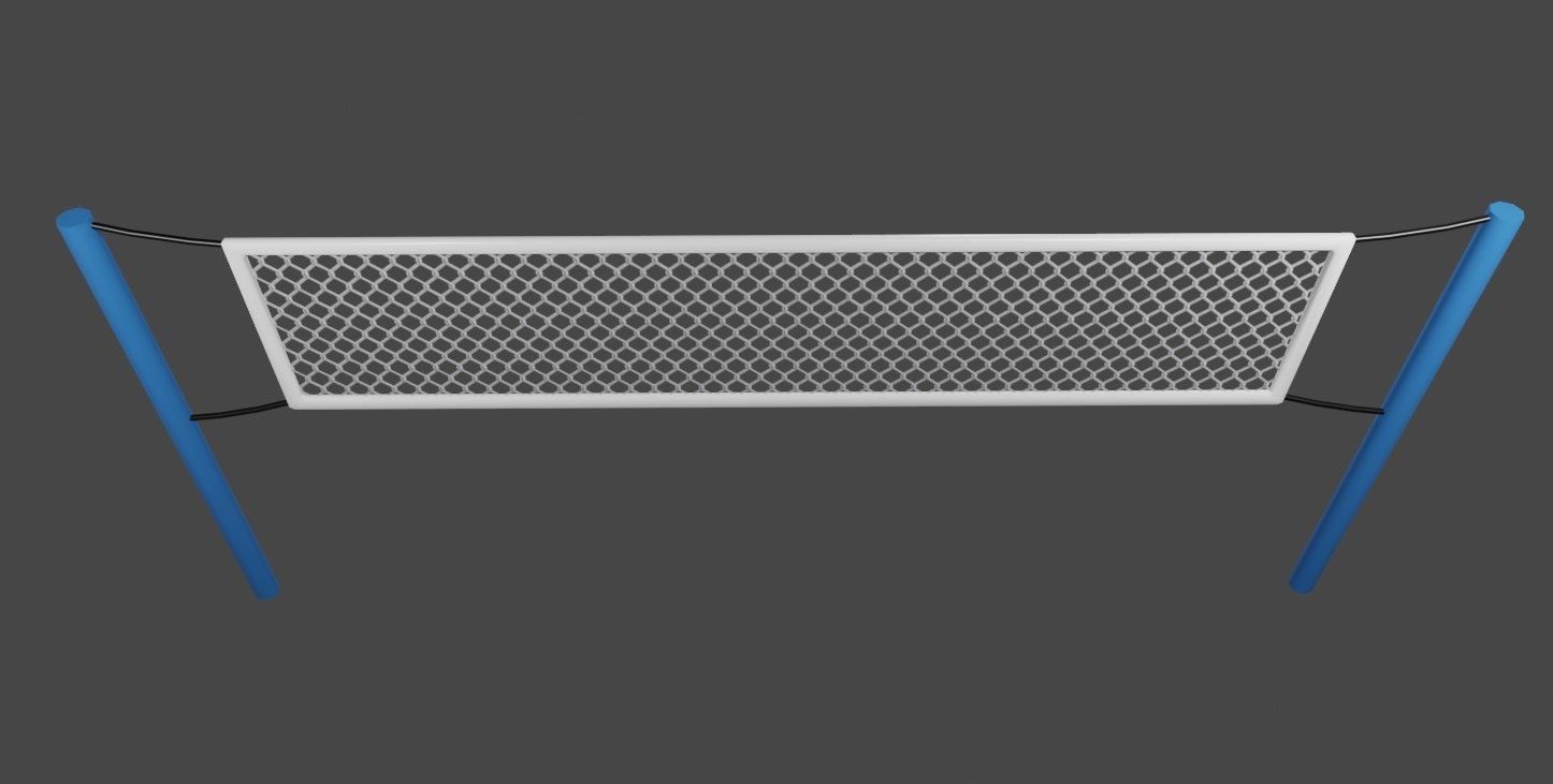 Volleyball Net - Rede de Volei Low-poly 3D model_6