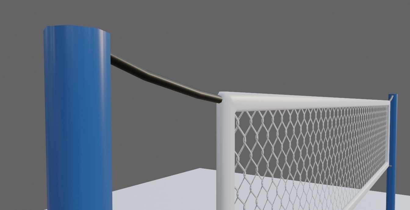 Volleyball Net - Rede de Volei Low-poly 3D model_1