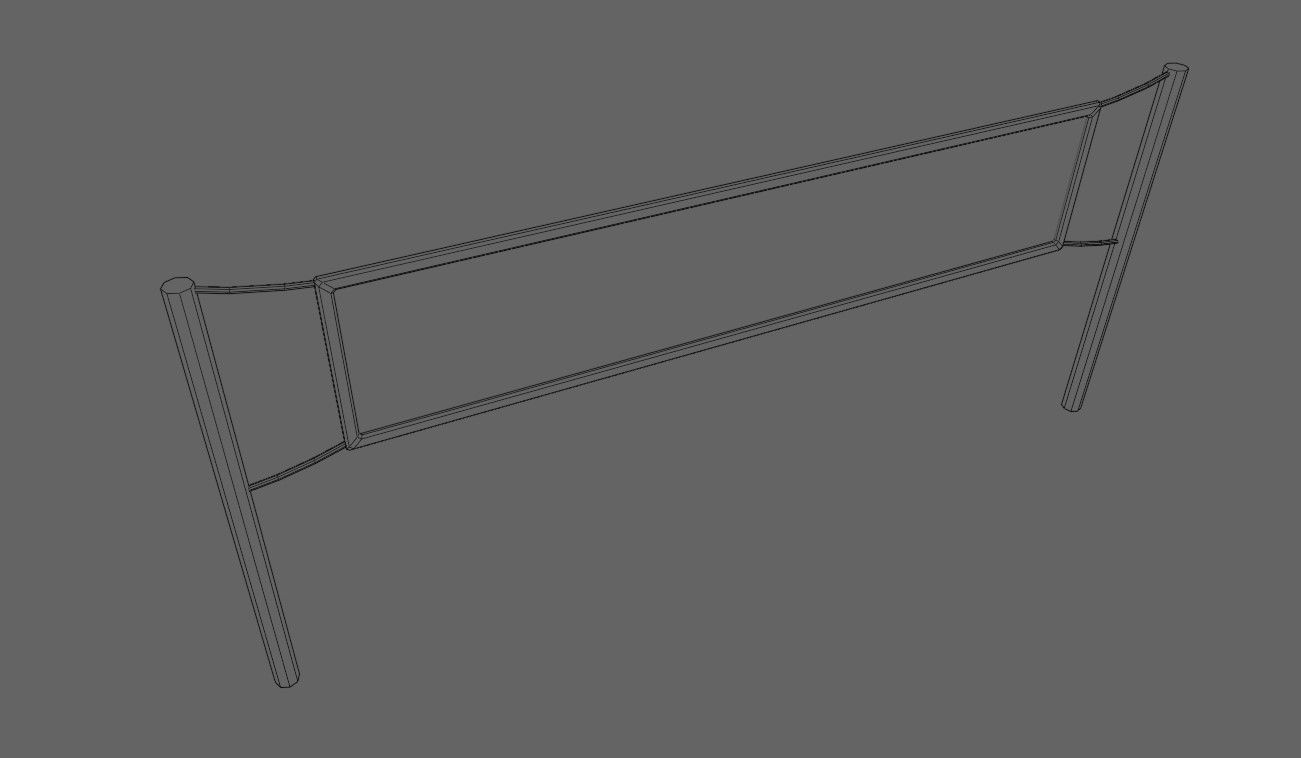 Volleyball Net - Rede de Volei Low-poly 3D model_9