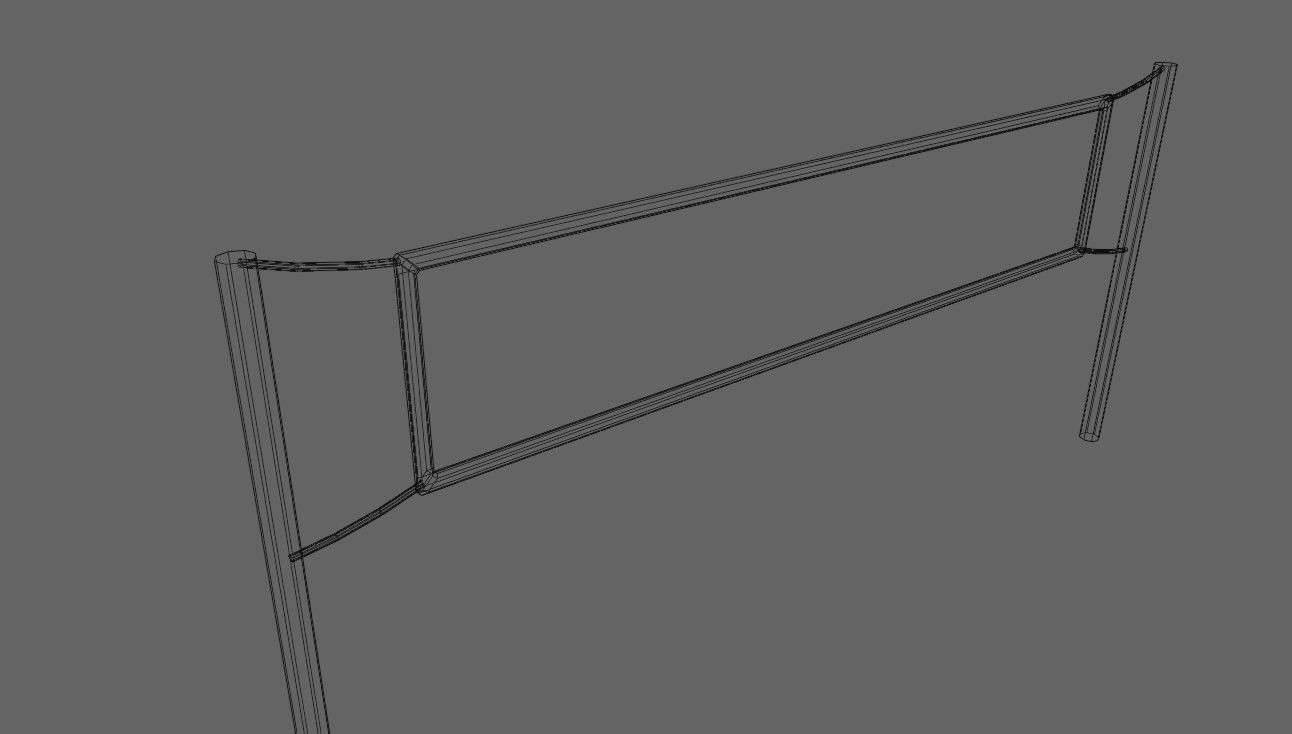 Volleyball Net - Rede de Volei Low-poly 3D model_5