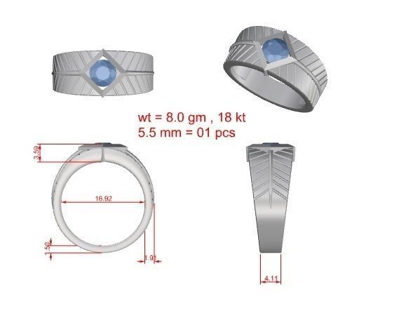 Ring - 2194 3D print model_5