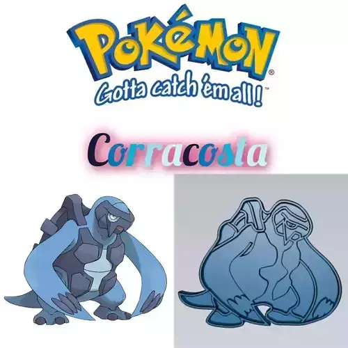 Amazing Pokemon Carracosta Cookie Cutter Stamp Cake Decorating  3D model