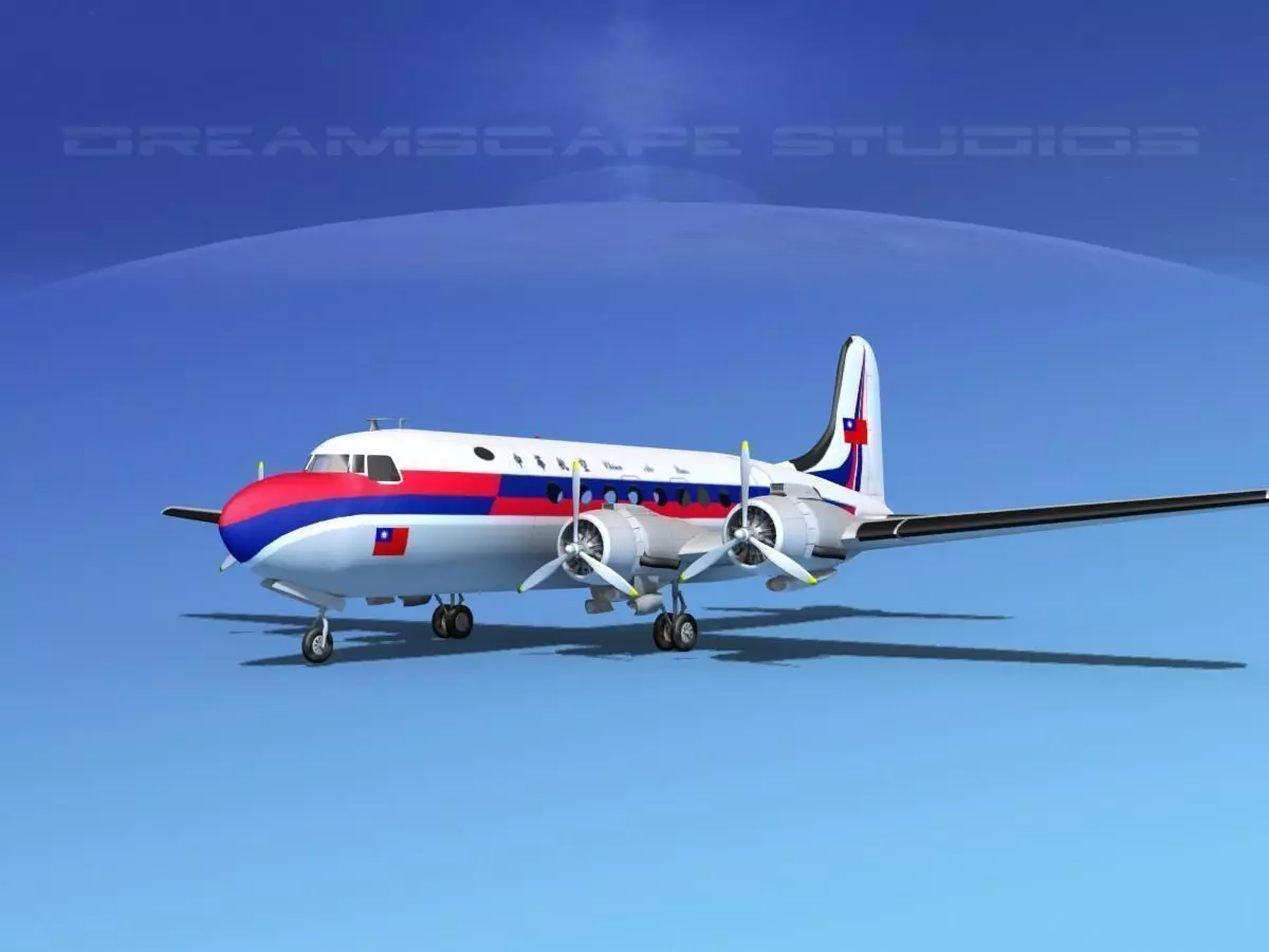 Douglas DC-4 Civil Air Transport China 3D model