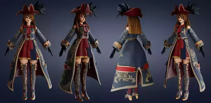 Pirate Captain Rigged 