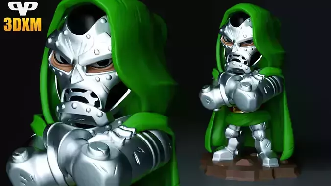 Dr Doom Chibi for 3D Printing STL