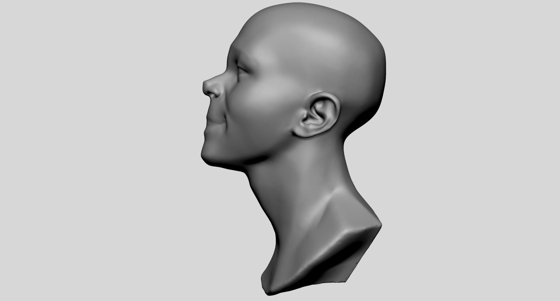 Young Male Head 3D model_6