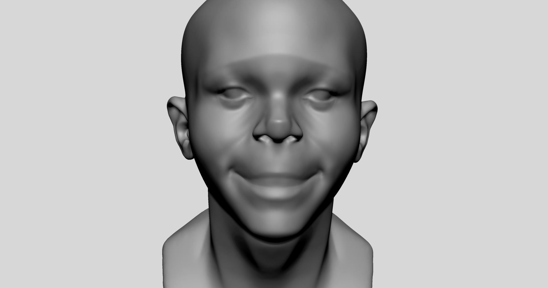 Young Male Head 3D model_9