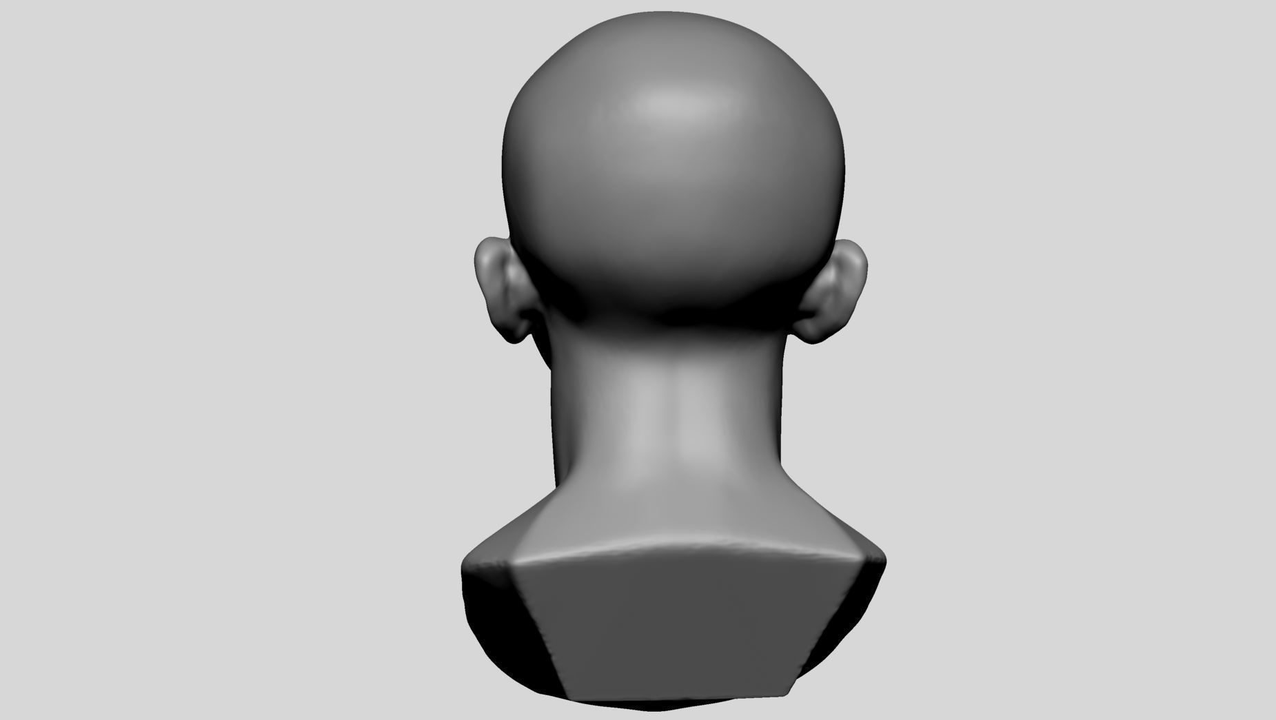Young Male Head 3D model_4